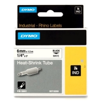 Dymo S0718260 / 18051 IND Rhino taśma termokurczliwa, nadruk czarny na białym 6 mm, oryginalna 18051 088694