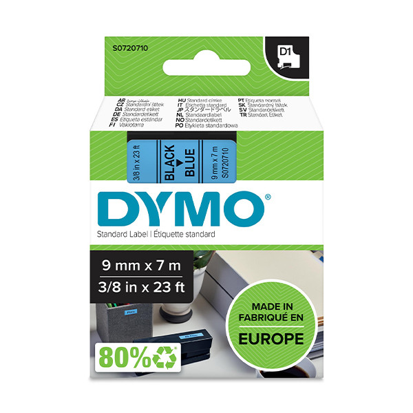 Dymo S0720710 / 40916 taśma, nadruk czarny na niebieskim 9 mm, oryginalna S0720710 088112 - 1