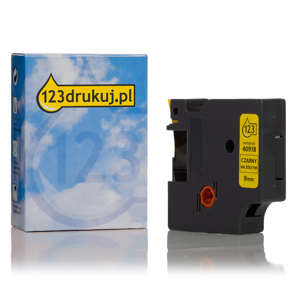 Dymo S0720730 / 40918 czarna na żółtym 9 mm, wersja 123drukuj 088117 - 1