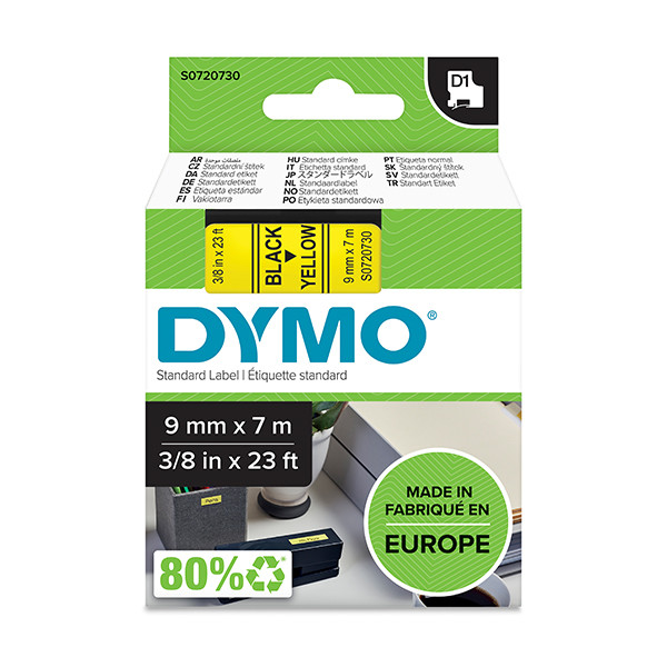 Dymo S0720730 / 40918 taśma, nadruk czarny na żółtym 9 mm, oryginalna S0720730 088116 - 1