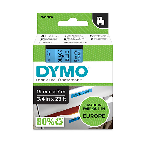 Dymo S0720860 / 45806 taśma nadruk czarny na niebieskim 19 mm, oryginalna S0720860 088408 - 1