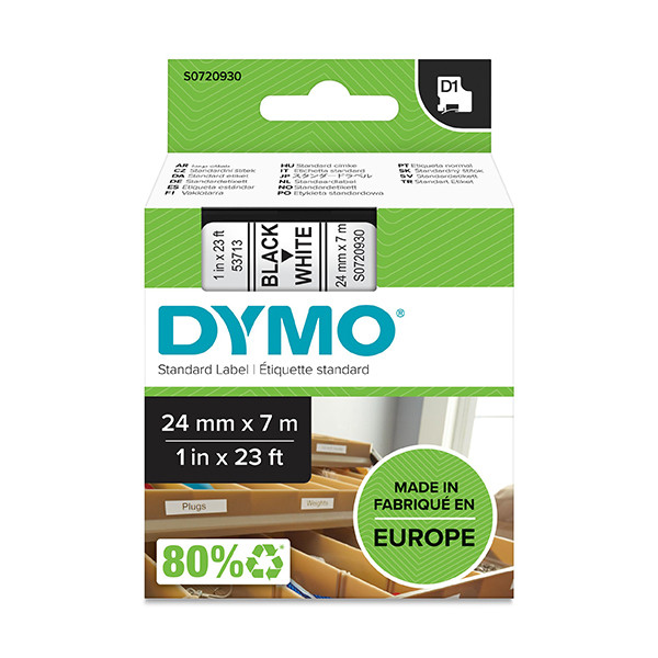 Dymo S0720930 / 53713 taśma nadruk czarny na białym 24 mm, oryginalna S0720930 088422 - 1