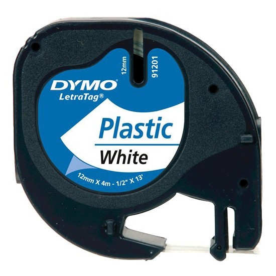 Dymo S0721610 / 91201 (S0721560 / 59422) taśma plastikowa biała 12 mm, oryginalna S0721610 088302 - 1