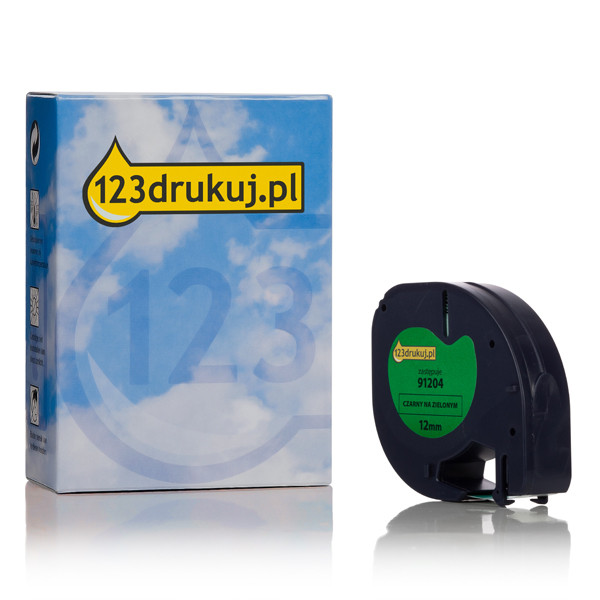 Dymo S0721640 / 91204 plastikowa taśma zielona 12 mm, wersja 123drukuj S0721640C 088309 - 1