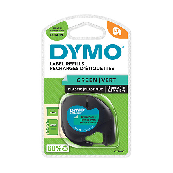 Dymo S0721640 / 91204 taśma plastikowa zielona 12 mm, oryginalna S0721640 088308 - 1