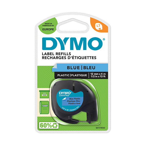 Dymo S0721650 / 91205 taśma plastikowa niebieska 12 mm, oryginalna S0721650 088310 - 1