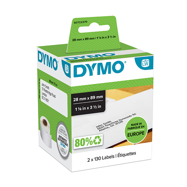 Dymo S0722370 / 99010 etykiety adresowe, 2 rolki, oryginalne S0722370 088500 - 1