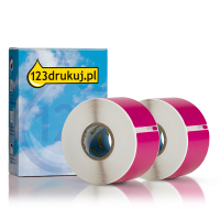 Dymo S0722400 / 99012 szerokie, różowe etykiety adresowe, 2 rolki, wersja 123drukuj 089367