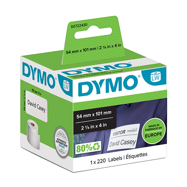 Dymo S0722430 / 99014 etykiety wysyłkowe / na identyfikatory imienne, oryginalne S0722430 088508 - 1