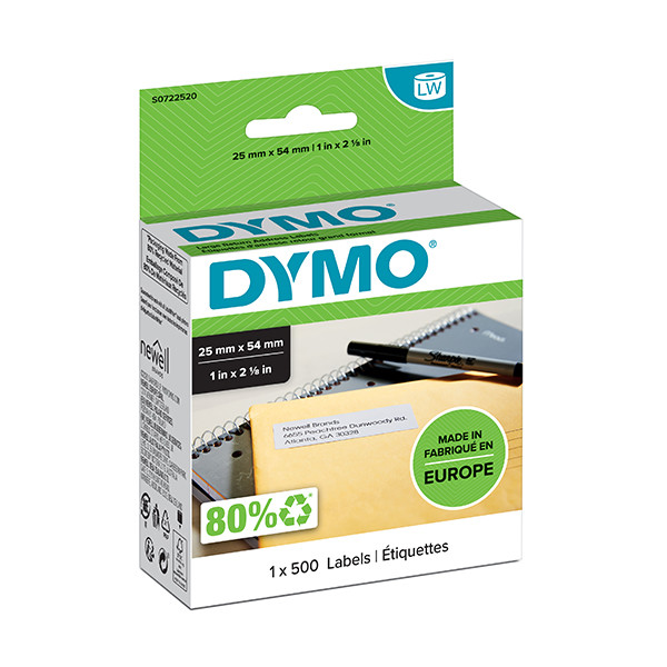 Dymo S0722520 / 11352 duże etykiety adres zwrotny, oryginalne S0722520 088516 - 1