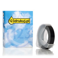 Dymo S0898130 taśma reliefowa 3D, nadruk biały na czarnym tle, wersja 123drukuj