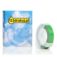 Dymo S0898160 taśma reliefowa 3D, nadruk biały na zilelonym tle, wersja 123drukuj.pl