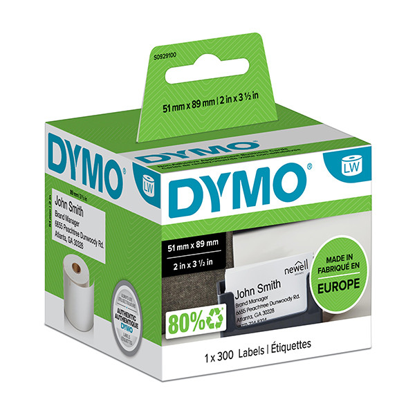 Dymo S0929100 wizytówki i karty identyfikacyjne bez kleju, oryginalne S0929100 088552 - 1