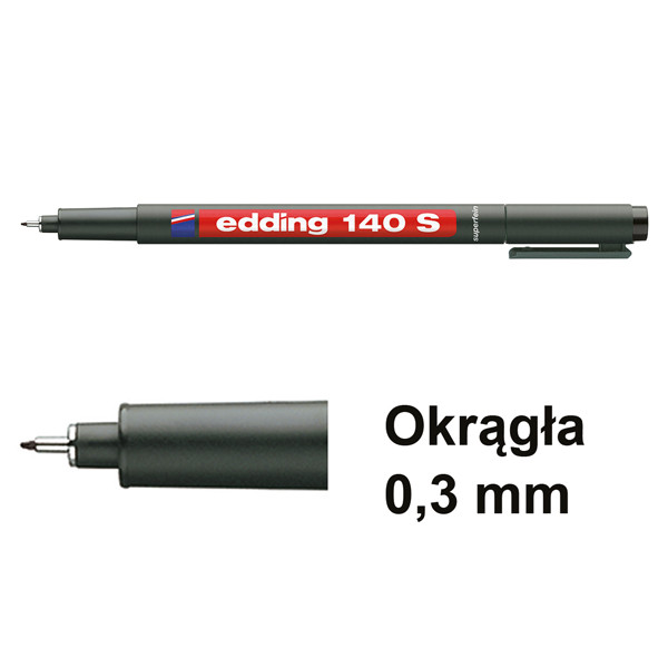Edding Marker Edding 140S czarny (okrągły 0,3 mm) 4-140001 200670 - 1