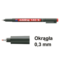 Edding Marker Edding 140S czerwony (okrągły 0,3 mm) 4-140002 200672