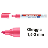 Marker do szkła Edding 95 różowy (okrągły 1,5 - 3 mm) 240588