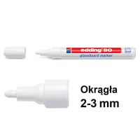 Edding Marker do tablic szklanych Edding 90 biały (okrągły 2-3 mm) 4-90049 239281