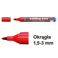 Edding Marker do tablicy Edding 250 czerwony (okrągły 1,5 - 3 mm) 4-250002 200534