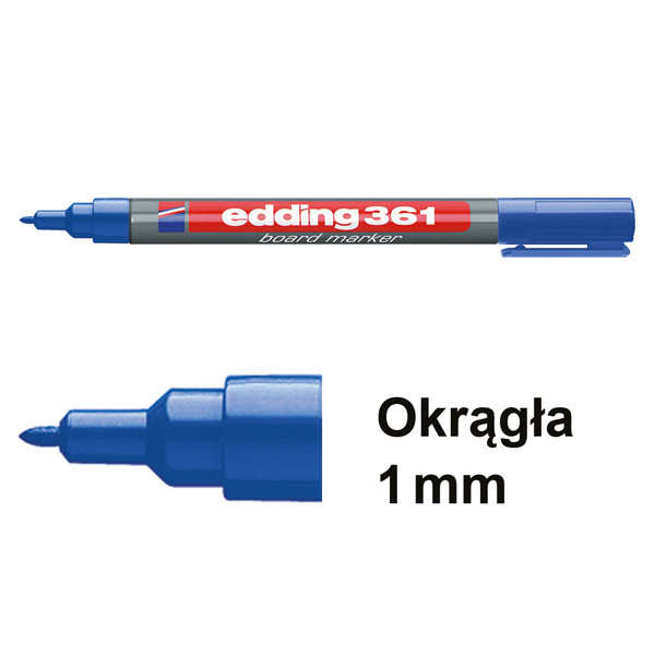 Edding Marker do tablicy Edding 361 niebieski (okrągły 1 mm) 4-361003 200658 - 1