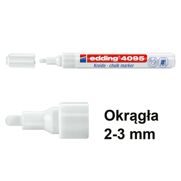 Edding Marker kredowy Edding 4095 biały (okrągły 2-3 mm) 4-4095049 200902 - 1