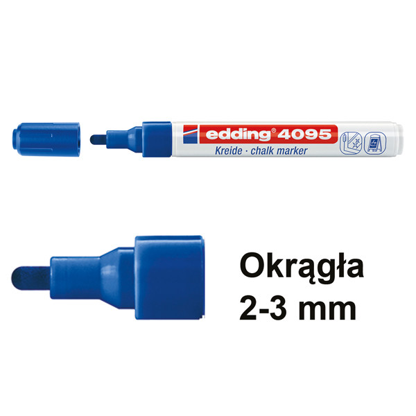 Edding Marker kredowy Edding 4095 niebieski (okrągły 2-3 mm) 4-4095003 200899 - 1