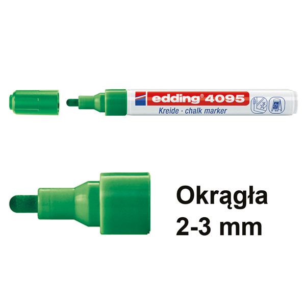 Edding Marker kredowy Edding 4095 zielony (okrągły 2-3 mm) 4-4095004 200900 - 1