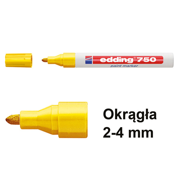 Edding Marker olejowy błyszczący Edding 750 żółty (okrągły 2 - 4 mm) 4-750005 200576 - 1