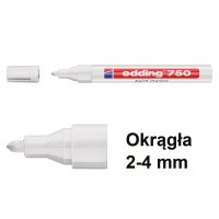 Edding Marker olejowy błyszczący Edding 750 biały (okrągły 2 - 4 mm) 4-750049 200588