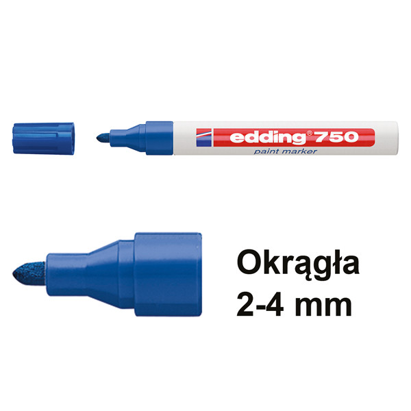 Edding Marker olejowy błyszczący Edding 750 niebieski (okrągły 2 - 4 mm) 4-750003 200572 - 1