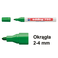 Edding Marker olejowy błyszczący Edding 750 zielony (okrągły 2 - 4 mm) 4-750004 200574