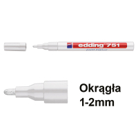 Edding Marker olejowy błyszczący Edding 751 biały (okrągły 1 - 2 mm) 4-751049 200616