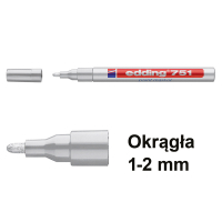 Edding Marker olejowy błyszczący Edding 751 srebrny (okrągły 1 - 2 mm) 4-751054 200620