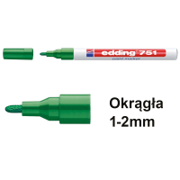 Edding Marker olejowy błyszczący Edding 751 zielony (okrągły 1 - 2 mm) 4-751004 200602