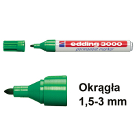 Edding Marker permanentny Edding 3000 zielony (okrągły 1,5 - 3 mm) 4-3000004 200506