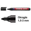 Marker permanentny Edding 300 czarny (okrągły 1,5 - 3 mm)