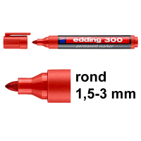 Edding Marker permanentny Edding 300 czerwony (okrągły 1,5 -3 mm) 4-300002 246318
