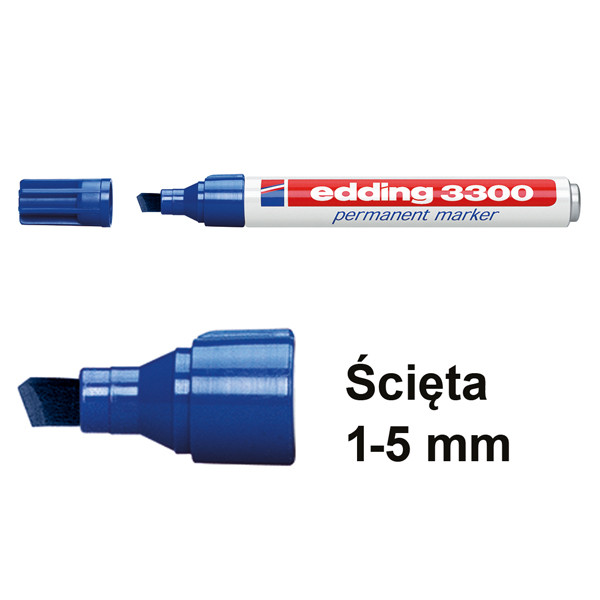 Edding Marker permanentny Edding 3300 niebieski (ścięta 1–5 mm) 4-3300003 200816 - 1
