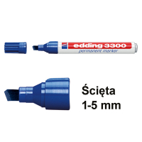 Edding Marker permanentny Edding 3300 niebieski (ścięta 1–5 mm) 4-3300003 200816