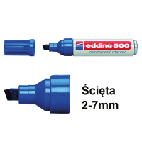 Edding Marker permanentny Edding 500 niebieski (ścięta 2–7 mm) 4-500003 200520
