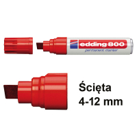 Edding Marker permanentny Edding 800 czerwony (ścięty 4–12 mm) 4-800002 200510