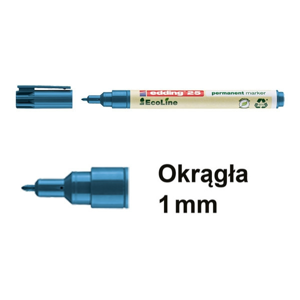 Marker permanentny Edding EcoLine 25 niebieski (okrągły 1 mm) 240340 - 1