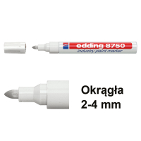 Edding Marker przemysłowy Edding 8750 biały (okrągły 2 - 4 mm) 4-8750049 200782
