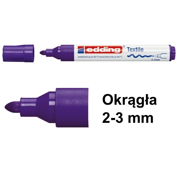 Marker tekstylny Edding 4500 filoletowy (okrągły 2-3 mm) 200732 - 1