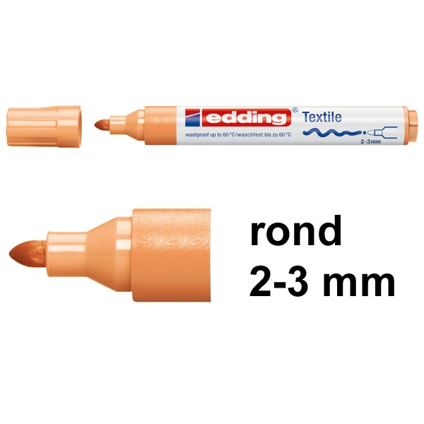 Marker tekstylny Edding 4500 jasnopomarańczowy (okrągły 2-3 mm) 200742 - 1
