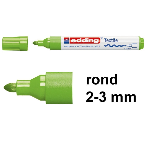 Marker tekstylny Edding 4500 jasnozielony (okrągły 2-3 mm) 200738 - 1
