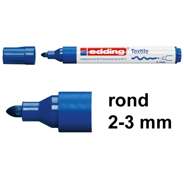 Marker tekstylny Edding 4500 niebieski (okrągły 2-3 mm) 200722 - 1