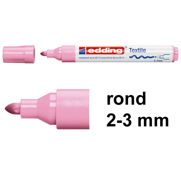Marker tekstylny Edding 4500 różowy (okrągły 2-3 mm) 200734 - 1