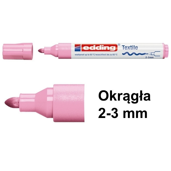 Marker tekstylny Edding 4500 różowy (okrągły 2-3 mm) 200734 - 1