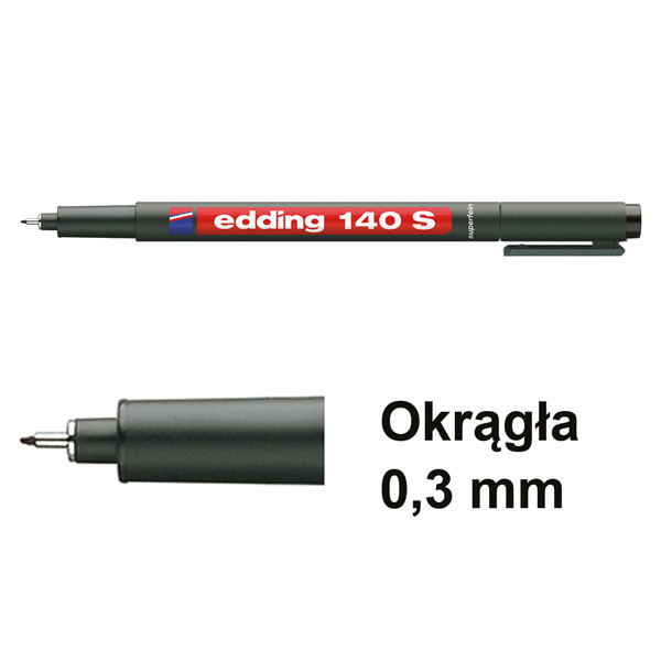 Edding Oferta: 10 x Marker Edding 140S czarny (okrągły 0,3 mm)  239487 - 1