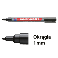 Edding Oferta: 10x Marker do tablicy Edding 361 czarny (okrągły 1 mm)  239483